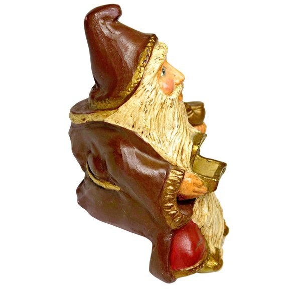 Father Christmas Shelf Sitter - Ceramic Figurine, 3.5", Festive Vintage Holiday - Picture 3 of 4